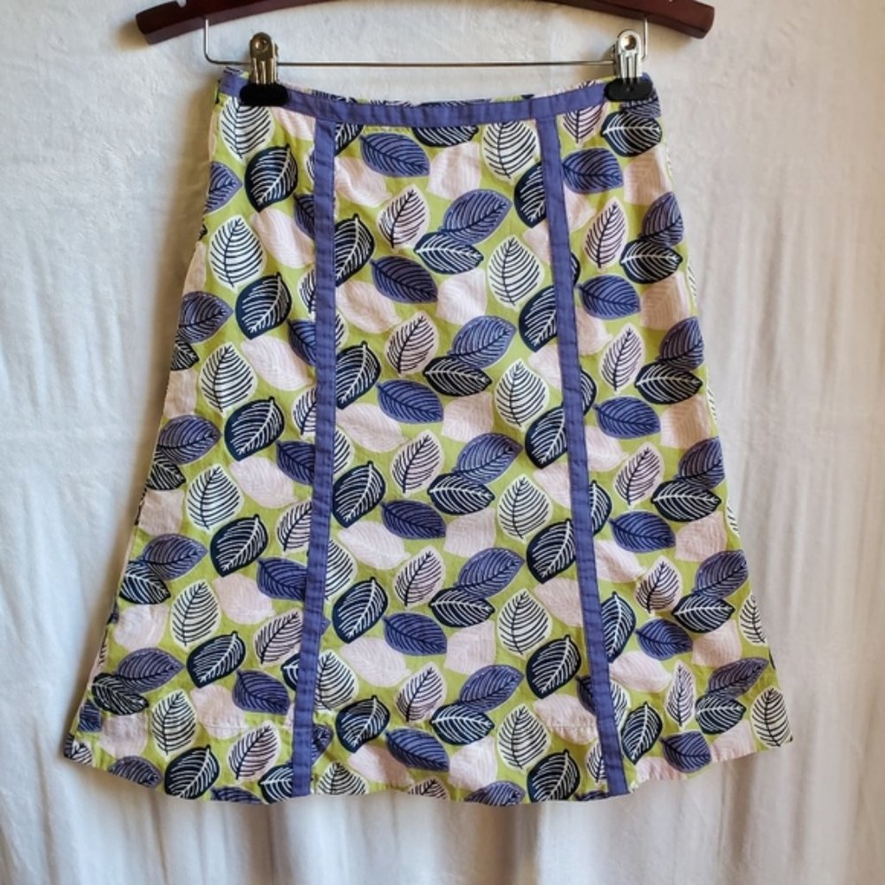 Boden A-Line Leaf Print Skirt